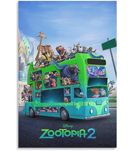 Amazon.co.jp: PGbureau ズートピア 壁アート装飾ポスター - 水彩